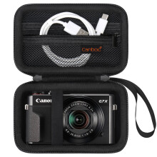 Canboc Camera Case for Canon PowerShot G7 X Mark II/ G7X Mark III Digital 4K Vlogging Camera, Point and Shoot 4K Video Camera Bag, Zipper Mesh Pocket