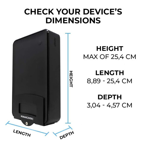 HumanCentric Cable Box and Modem Mount, Adjustable Wall Mount for Small and Wide Devices, Cable Boxes, Modems, DVD Players, Streaming Media Devices, 2