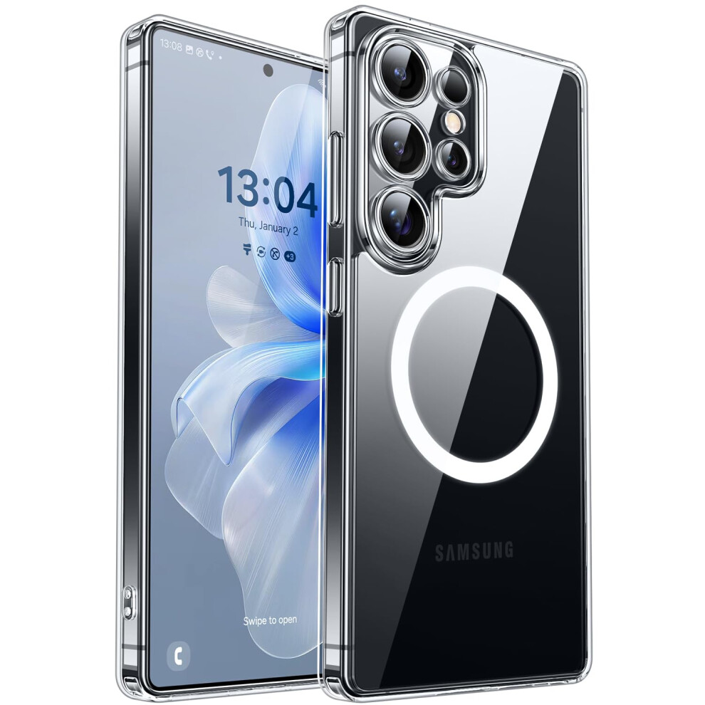 Canshn Magnetic For Samsung Galaxy S25 Ultra Case(6.9 Inch), Upgraded [Full Camera Protection] [Compatible With Magsafe] [Translucent Matte] 5051222418161