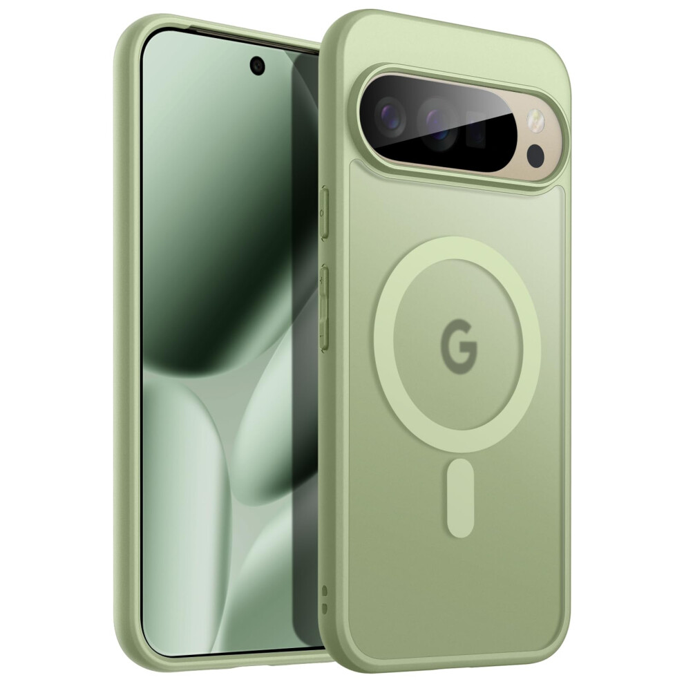 Jetech Magnetic Case For Google Pixel 10/10 Pro 2025, Compatible With Magsafe And Pixelsnap Charger, Translucent Matte Back Shockproof Phone Cover 5051222416914