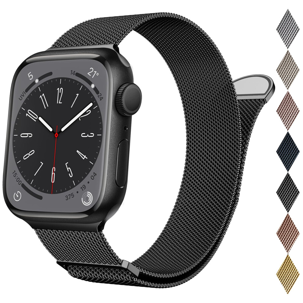 Milanese Loop Compatible With Apple Watch Straps 38Mm 40Mm 41Mm 42Mm 44Mm 45Mm 46Mm 49Mm Women & Men, Magnetic Clasp Adjustable Metal Bands For Iwatch 5051222417072