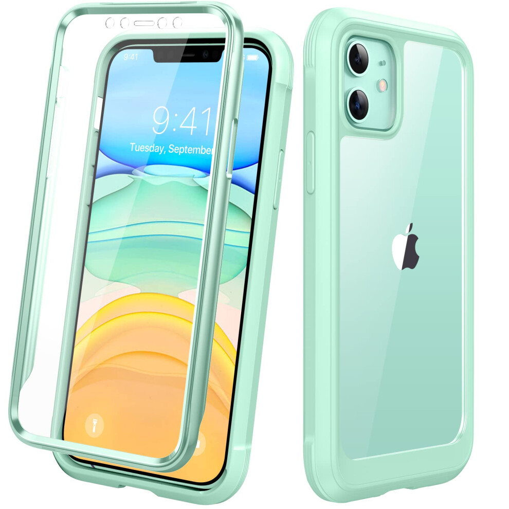 Diaclara Compatible With Iphone 11 Case, Full Body Rugged With Built-In Touch Sensitive Anti-Scratch Screen Protector, Soft Tpu Bumper Case Clear 5051222423103