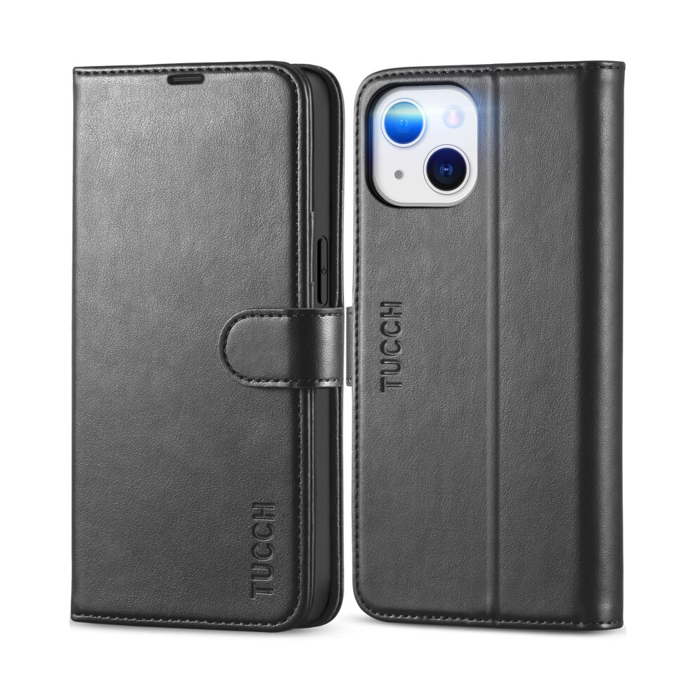 Tucch Wallet Case For Iphone 13 (6.1") 2021 5G, Pu Leather Magnetic Protective Flip Case Cover With [Rfid Blocking] Credit Card Slot Viewing 5051222423813
