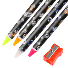 4 Pack Nail Art Rhinestone Picker Wax Pencils with SelfAdhesive Tip and Pencil Sharpener