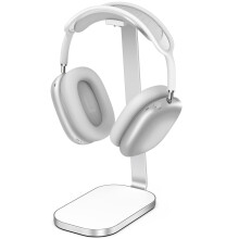VICHYIE Headphone Stand for AirPods Max, Headset Holder with Aluminum Supporting Rod, Heavy Base Desk Stand Headphones Support Accessory for All