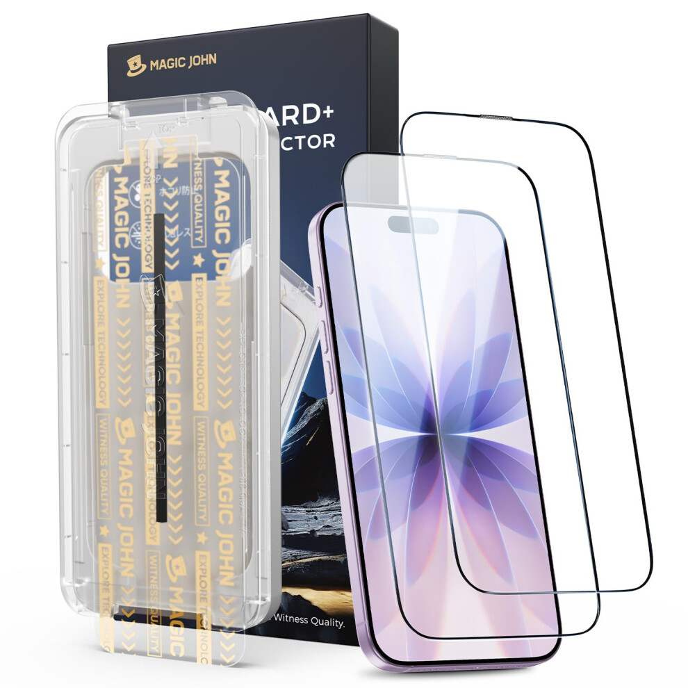 Magic John 3Rd Gen Upgraded For Iphone 17 Screen Protector 6.3 Inch, Hd Clear, Shatterproof Tempered Film, Auto Dust-Elimination, Bubble Free, Easy 5051222421406
