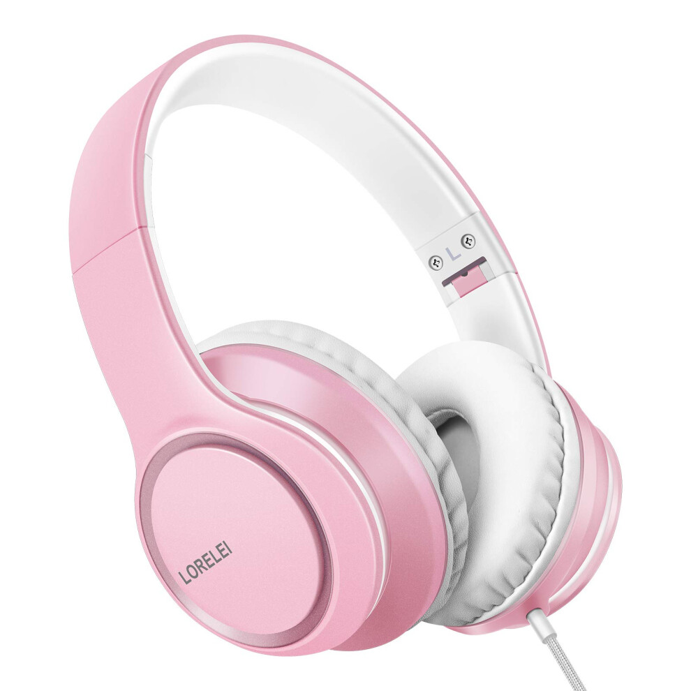 Lorelei X8 Over-Ear Wired Headphones With Microphone With 1.45M-Tangle-Free Nylon Line&3.5Mm Plug,Lightweight Foldable & Portable Headphones For 5051222427842