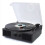 Hernido Vinyl Record Player, Belt-Driven 3-Speed Turntable, Bluetooth Speaker with Input & Output Function, Supports AUX-in, RCA Output, Headphone 1