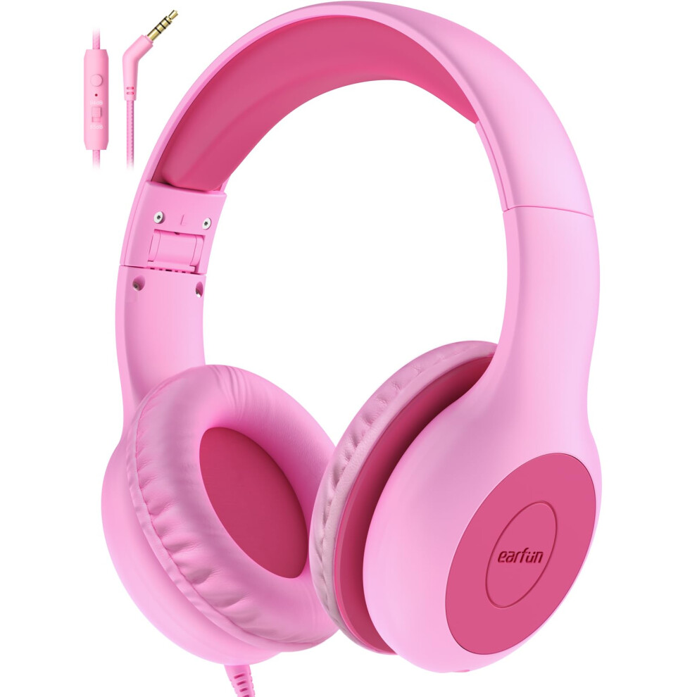 Earfun Kids Headphones With Mic, Wired Headphones Kids 85/94Db Volume Limit, Sharing Function, Stereo Sound Adjustable Headband Children Headphone For 5051222426296
