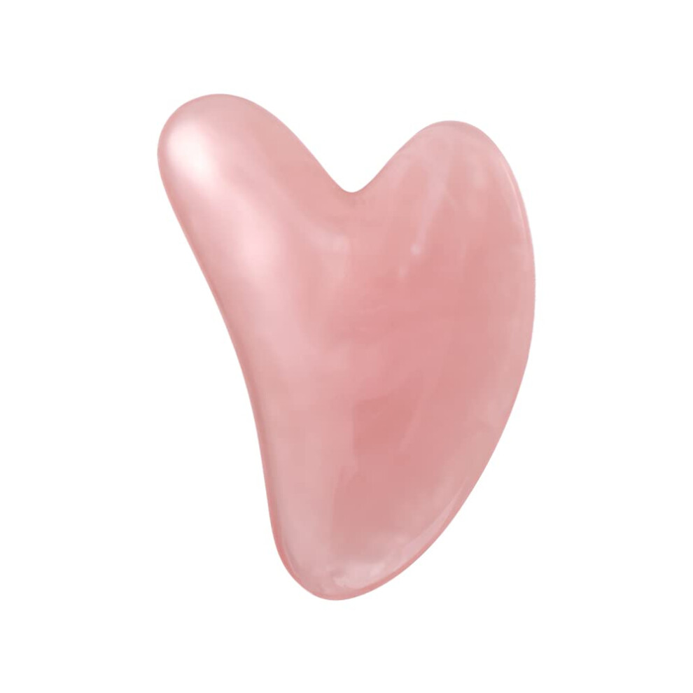 Pink Jade Gua Sha Tool For Facial Massage Therapy And Multiarea Muscle Relief, Gift Packaging