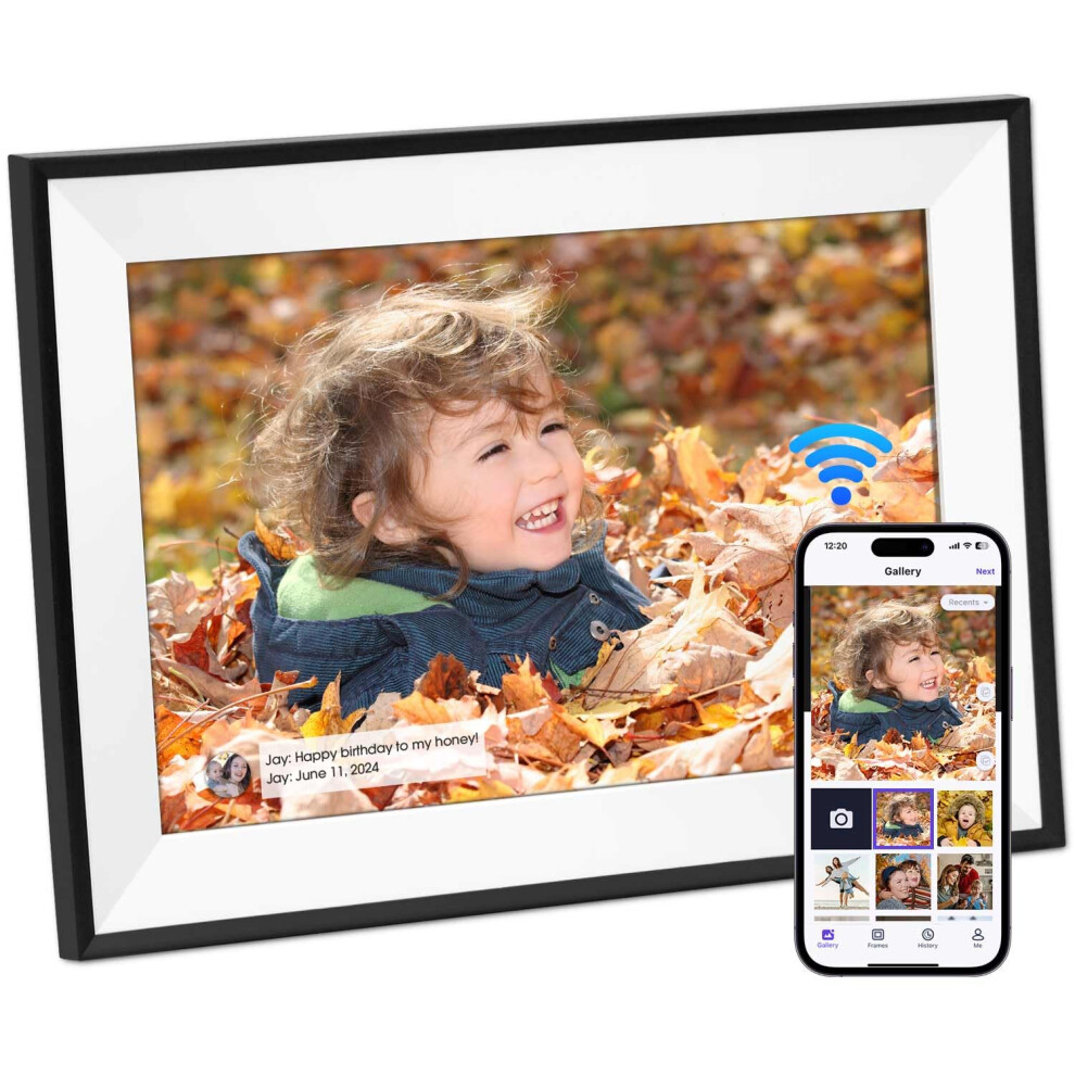 Ekasoco Wifi Digital Photo Frame 10.1 Inch, Digital Photo Frame 1280X800 Ips Touchscreen Photo Frame Digital With 32Gb Memory, Auto-Rotate, Easysetup, 5051222434574