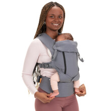 Beco 8-Carrier System for Newborn to Toddlers (3.2-45 lbs) All-in-One Hybrid Front, Hip & Cooling Mesh Backpack - Dark Grey