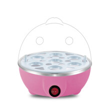 Electric Egg Cooker with Auto Shut Off, 7 Egg Capacity for Hard or Soft Boiled Eggs, Cute Pink Chicken Shape