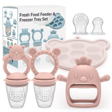CLDY Baby Fruit Food Feeder, Includes Silicone Breast Milk Popsicle Freezer Mold, Teething Toy for Baby, BPA Free Silicone Teether for Toddler Infant