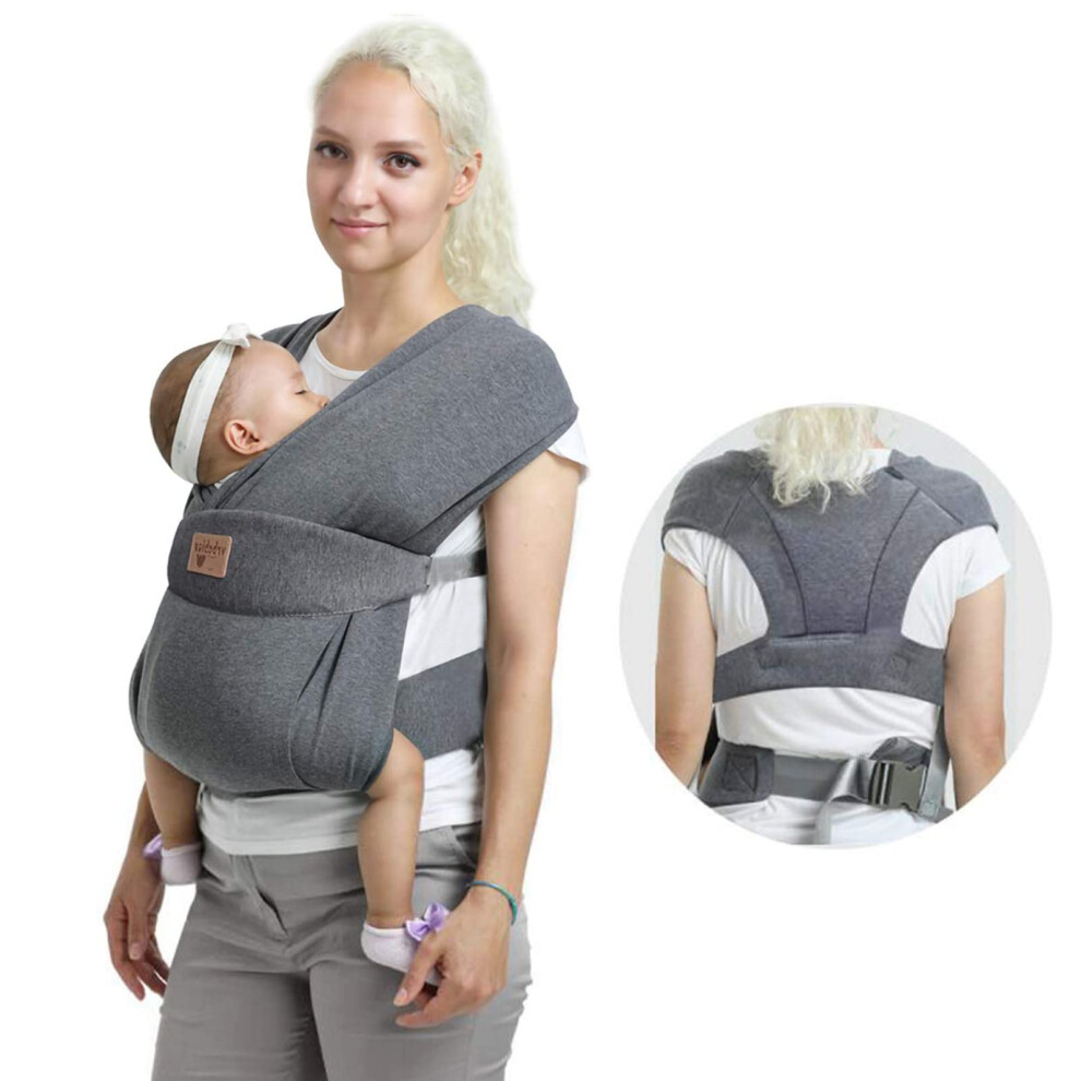 Baby Carrier For Newborns From Birth Extra Soft, Belly Carrier Baby Carrier Ergonomic Suitable For Babies Aged 3-24 Months (3.5-15 Kg) ( Dark Vrbabies