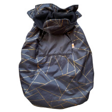 BundleBean - Babywearing All-Weather Waterproof Sling and Baby Carrier Cover (Gold Geometric) - Rain Cover with Fleece Lining, Universal Fit, Fits