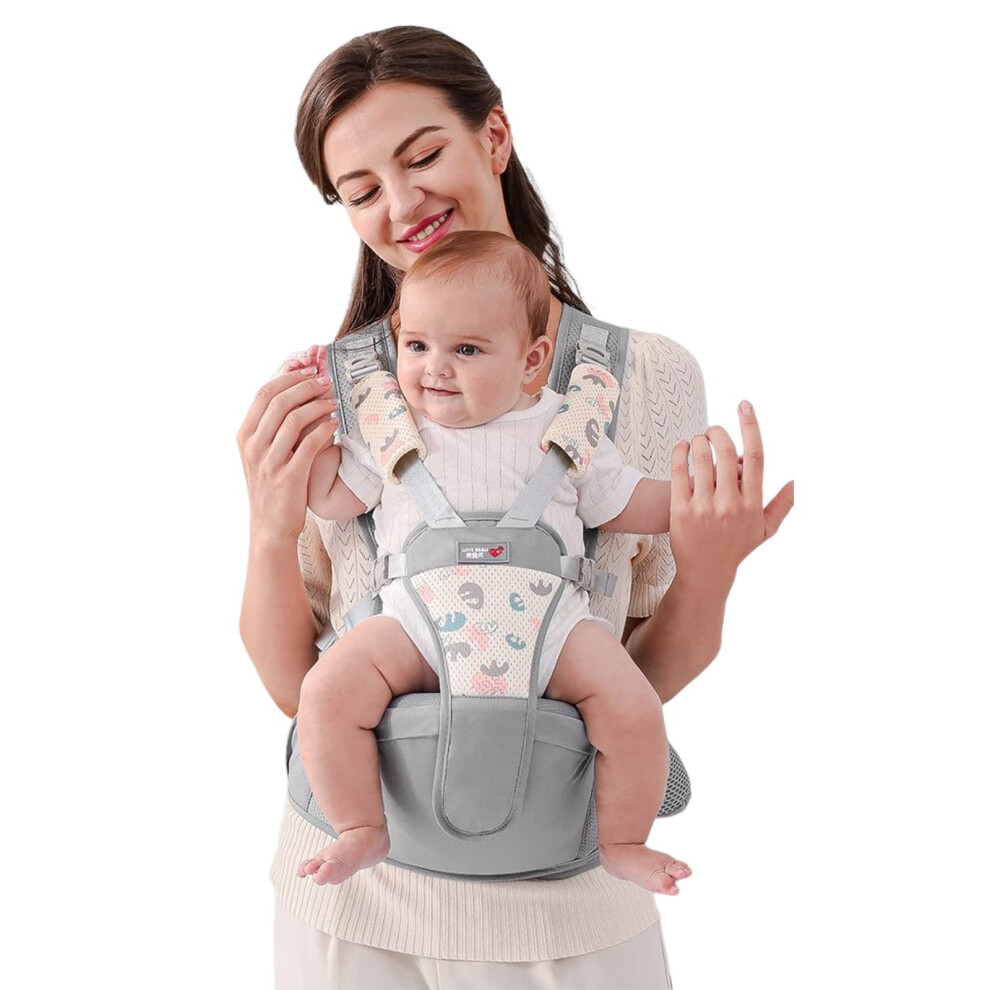 Sonarin Simple Hipseat Baby Carrier,Multifunctional Breathable Baby Carrier Hip Seat Carrier Waist Stool Ergonomic Child Carrier Backpack Front