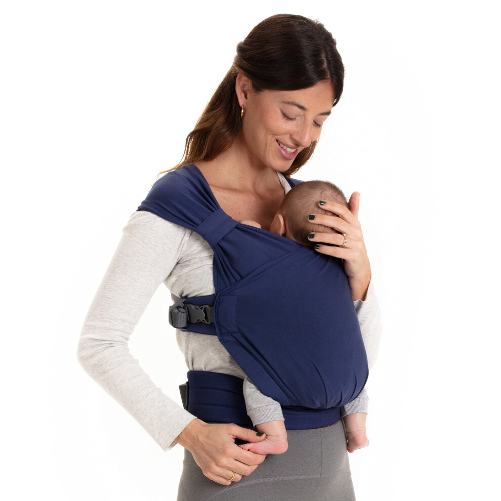 Bliss Pre-Wrapped Baby Carrier With Buckle - Newborn To 7-35 Lbs Breathable & Easy To Adjust Hybrid Infant Sling & Toddler Carrier - Light Boba