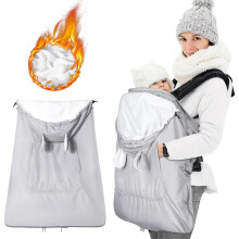 Orzbow Waterproof Baby Carrier Cover, Baby Carrier Cover Winter with Bag, Machine Washable, Central Pocket, Removable Top, Bottom Double Two-Way