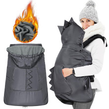 Orzbow Waterproof Baby Carrier Cover, Baby Carrier Cover Winter with Bag, Machine Washable, Central Pocket, Removable Top, Bottom Double Two-Way