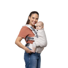 Boba X Baby Carrier - Adaptable, Micro-Adjustable Soft Structured Backpack for Babies 7-45 lbs (Organic Stone)