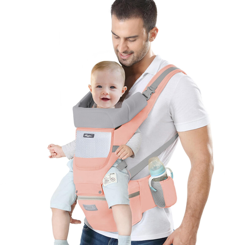 Baby Carrier With Hip Seat Ergonomic Toddler Carriers Backpack Baby Shoulder Carrier Adjustable Front And Back Carry For Newborn 3 Months To 3 Iulonee