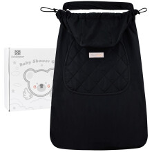 Bebear Winter Cover for Baby Carrier Warm Universal Hoodie Baby Carrier Cover for All Seasons (Black)