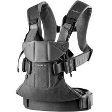 BabyBj?rn Baby Carrier One, Woven, Denim Grey/Dark Grey