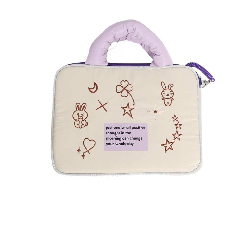 16 Inch Laptop Sleeve Bag With Waterresistant Puffy Design And Scratch Lining Purple 9455672670753