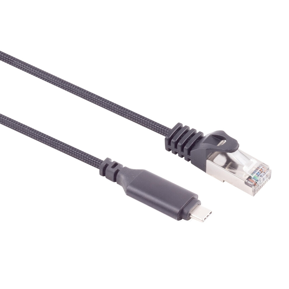 1Attack.de 10M Usb-C To Lan Adapter Cable 1 Piece Cable 1 Gbit Data Transfer Usb C 3.1 To Rj45 Ethernet Cat6 Cable Compatible With Smartphone Laptop 5051222445846