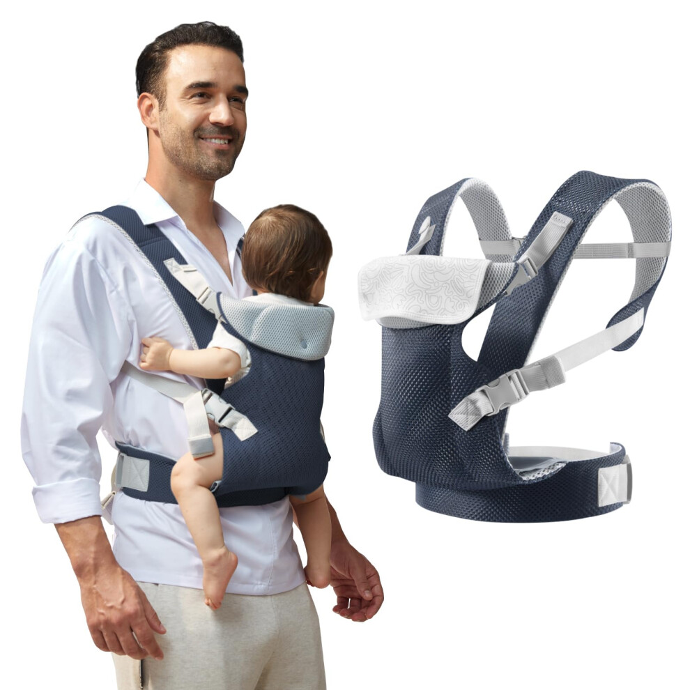 Baby Carriers From Newborn With Detachable Bibs Ergonomic Portable Baby Front & Back Backpack Carry Adjustable Toddlers Carrier For Newborn Iulonee