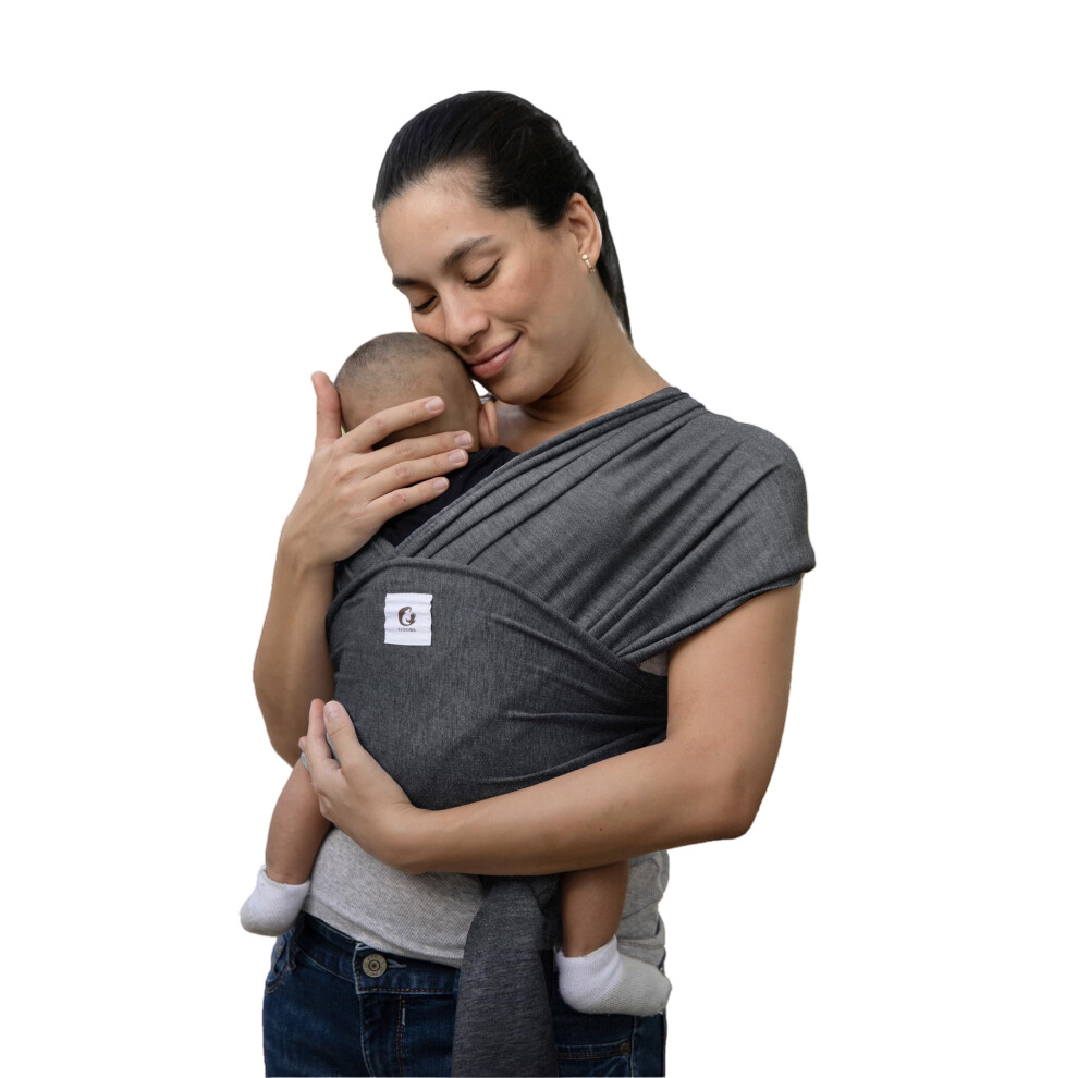 Eldoma Dark Grey Baby Wrap Carrier - Lightweight, Breathable Baby Sling, Hands Free Baby Carrier Sling, Baby Carriers For Newborn, Infant