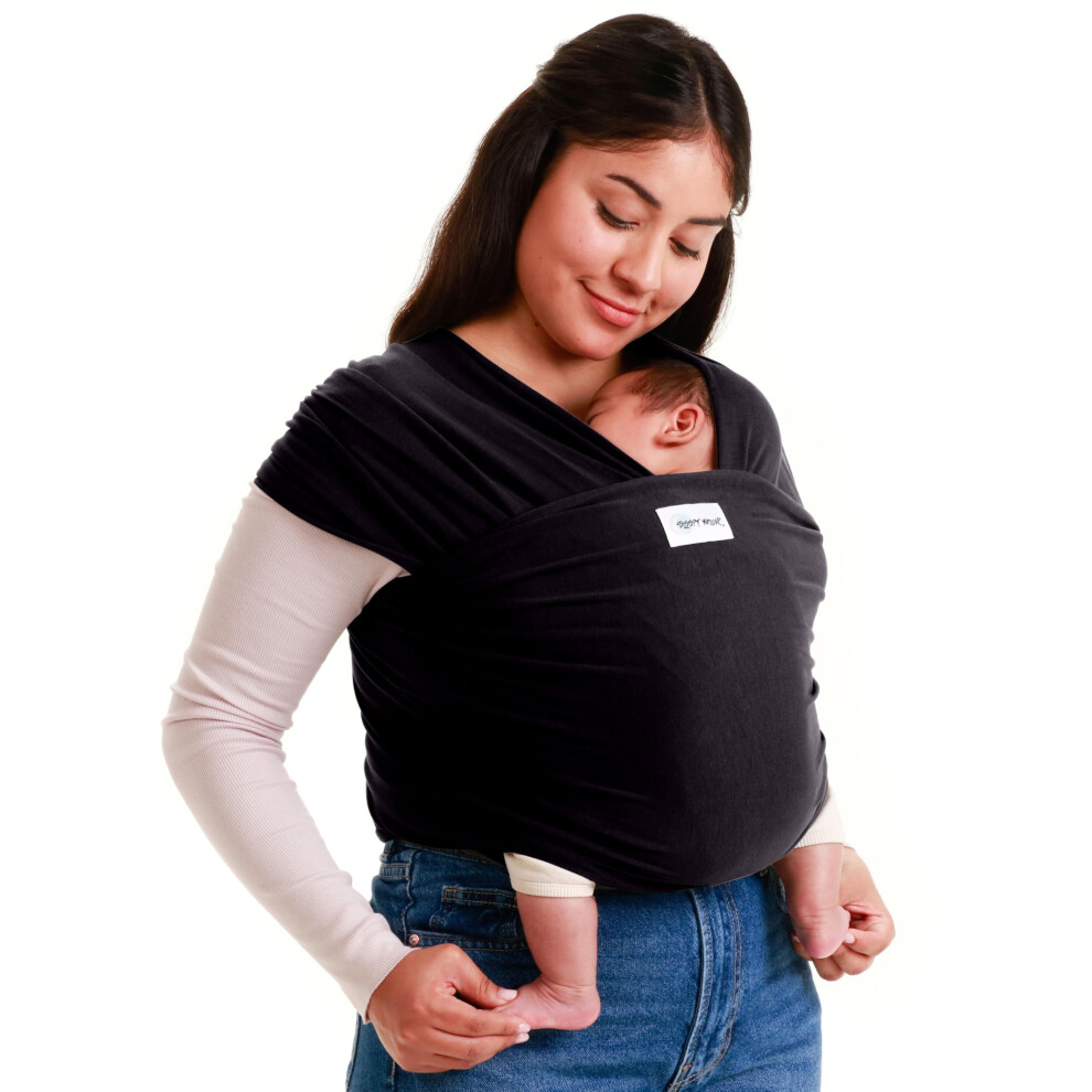Baby Carrier Newborn To Toddler (7-35 Lbs/3-15 Kg) - Hands-Free & Hip-Healthy Baby Wrap Carrier, Machine-Washable & Breathable (Black) Black Sleepy Wrap