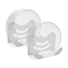 shinar Metal Wall Mount Kit Compatible with TP Link Deco BE23/ BE25/ BE3600/ BE5000 Mesh WiFi 7 System Space-Saving Bracket White 1 Pack (2 Pack)