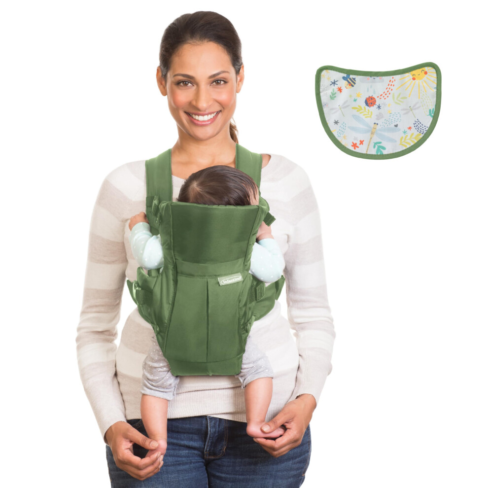 Swift Classic Baby Carrier, 2 Ways To Carry With Wonder Cover Bib, Adjustable Strap, Registry Essential, Baby Carrier For Newborn To Toddler Infantino