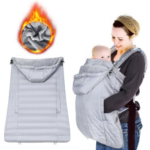 Orzbow Baby Carrier Rain Cover, Waterproof Baby Carrier Cover with Removable Top, Baby Carrier Cover Winter with Warm Coral Fleece Liner, Lightweight,