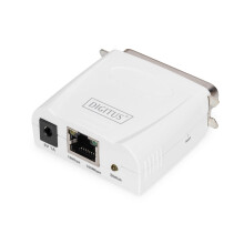DIGITUS fast Ethernet print server., white, DN-13001-1