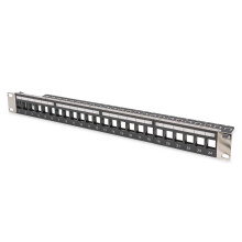 Digitus patch panel ? modular ? for Keystone modules ? 19-inch ? 24-port ? shielded ? rack mount 1U ? V2 ? black