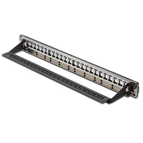 Digitus patch panel ? modular ? for Keystone modules ? 19-inch ? 24-port ? shielded ? rack mount 1U ? V2 ? black 1