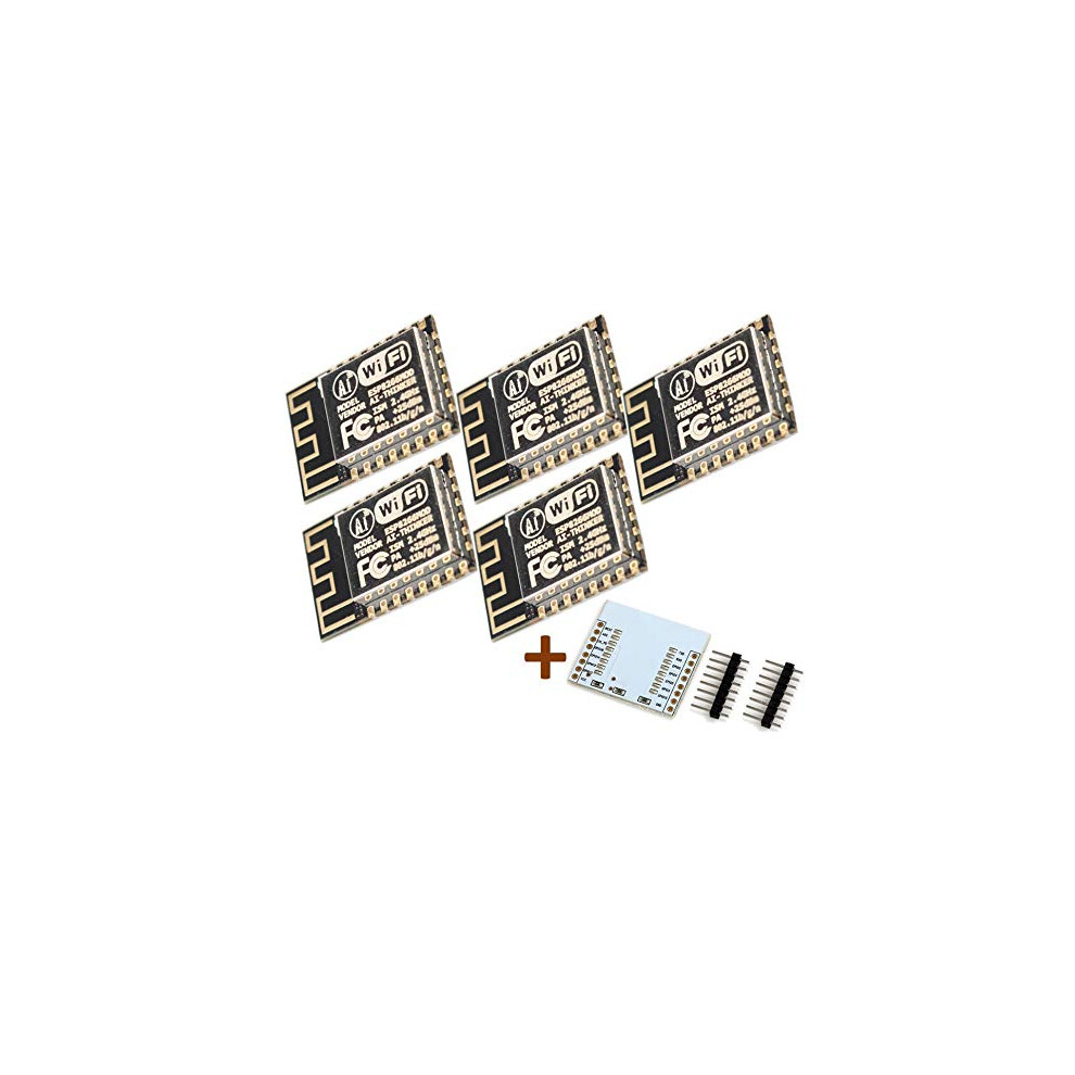 Photos - Other Network Equipment TECNOIOT 5PCS ESP8266 Serial WiFi Transceiver Module (ESP12F)