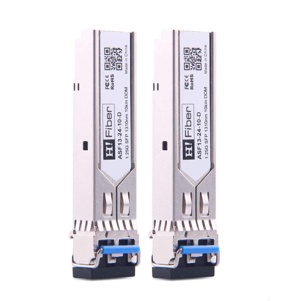 H!Fiber.com 1G Sfp Singlemode Module - 1000Base-Lx Sfp Mini Gbic Transceiver(10Km, 1310Nm), Dual Lc Connector, Compatible For Hp 5051222449356
