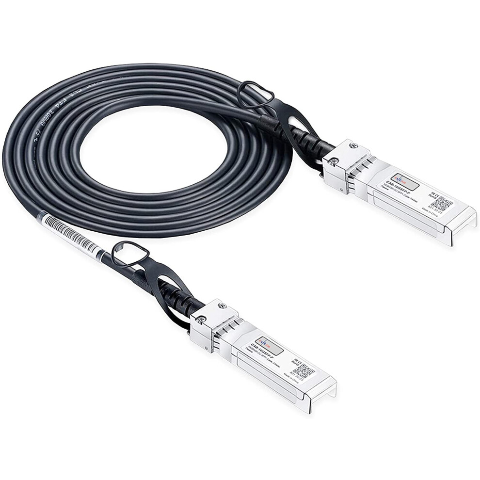 Elfcam - Sfp+ To Sfp+ Cable 10Gb Direct Attach Copper (Dac) Twinax Cable, Compatible With Cisco Juniper And Mikrotik (5M) 5051222450499