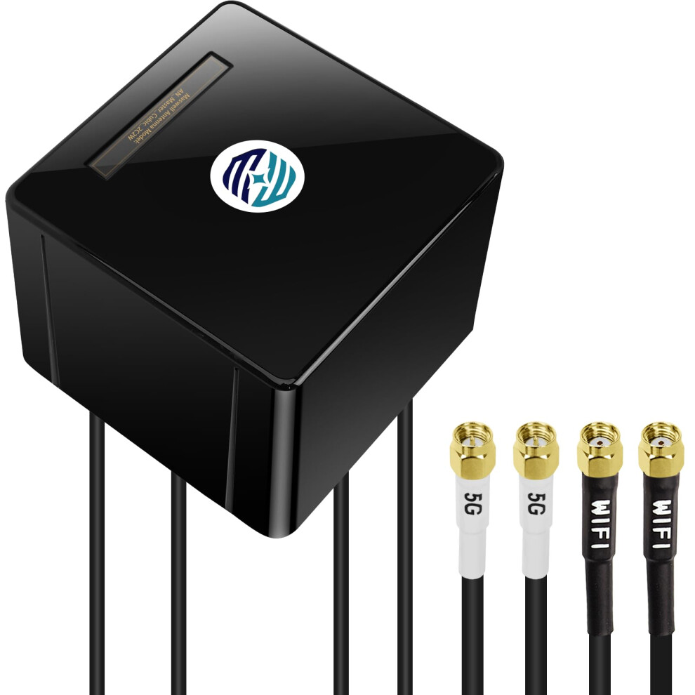 Maswell Combo Antenna 4-In-1 2X2 Mimo 5G And Wifi 6E Outdoor, Omni 600-8000Mhz Aerial 6Dbi For Cellular 5G 4G+ Lte-A With Sma-Male Rp-Sma 5051222448625