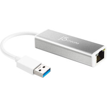 j5create USB 3.0 to RJ45 Gigabit Ethernet Adapter, 10/100/1000 Ethernet LAN Network Adapter for Mac, Windows 11/10/8.1/7, Chrome OS, Desktop, Laptop