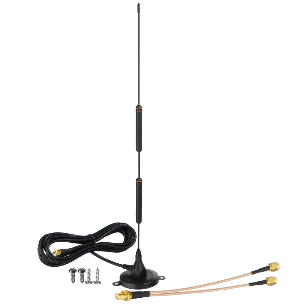 Bingfu 4G Lte Antenna 10Dbi Sma Male With Magnetic Base And 3M Cable 4G Aerial, Sma Splitter Cable, For Lte Router, Hotspot, Cellular Gateway, Iot 5051222448632
