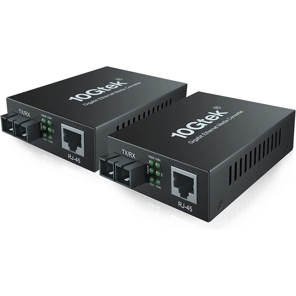 Ipolex Gigabit Single-Mode Sc Fiber To Ethernet Media Converter, Built-In 1000Base-Lx Sfp Module, 1310Nm, Smf, Up To 20-Km, Dual Sc Fiber To 5051222449912