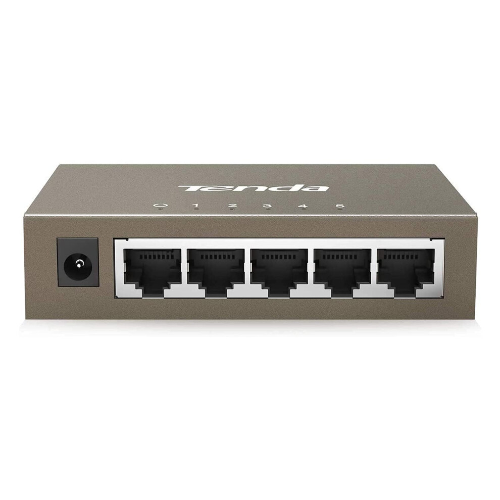 Tenda Teg1005d 5 Port Gigabit Ethernet Switch, Unmanaged Network Switch, Ethernet Splitter / Hub, Fanless, Desktop And Wall-Mounting, Plug And Play, 5051222454213