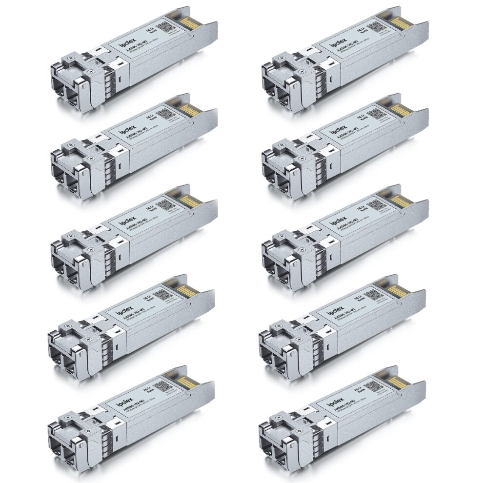 Ipolex 10G Sfp+ Multimode Lc Transceiver, 10Gbase-Sr Mini Gbic Module Compatible With Cisco Sfp-10G-Sr, Ubiquiti Uf-Mm-10G, Tp-Link Txm431-Sr, Meraki, 5051222455708