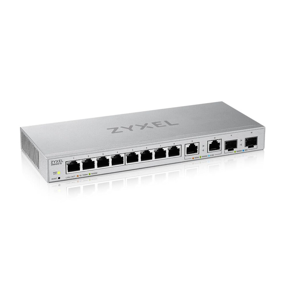 Zyxel Multi-Gig 12-Port Web Managed Switch Met 2-Port 2.5G/2-Port 10G Sfp+ Desktop/Wallmount [Xgs1210-12] 5051222457788