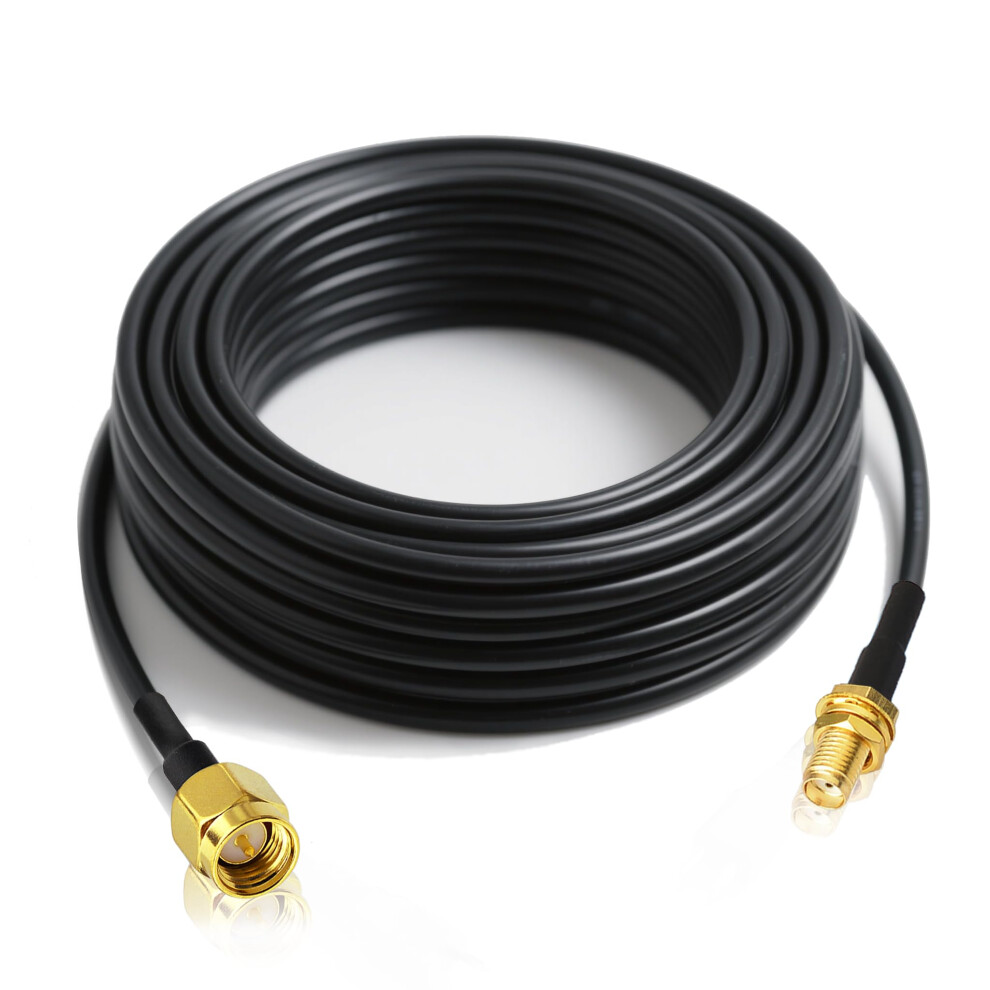 Bingfu Sma Male To Sma Female Bulkhead Mount Rg174 Antenna Extension Cable 10M Compatible With 4G Lte Router Gateway Modem Cellular Sdr Dongle 5051222453049
